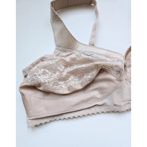 Glamorise MagicLift Original Support 1000 Wireless Beige Full Coverage Bra 50C - Picture 4 of 10